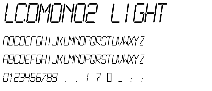 LCDMono2 Light font